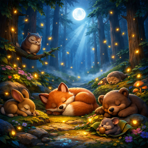 Серебряная луна над елями