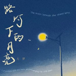 路灯下的月亮