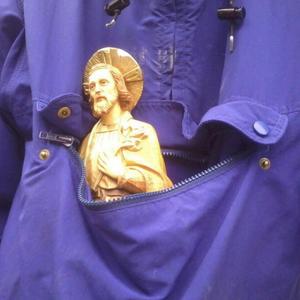 Jesus Stuck in a Purple Pocket