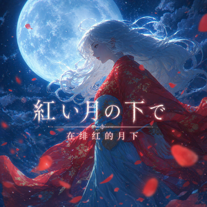 在绯红的月下