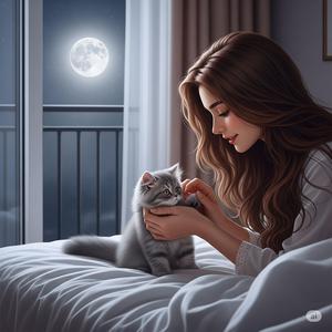 Mi gatito en tu regazo