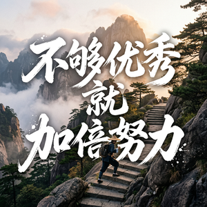 不够优秀就加倍努力