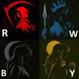 Team R.W.B.Y. (Red, White, Black, Yellow.)