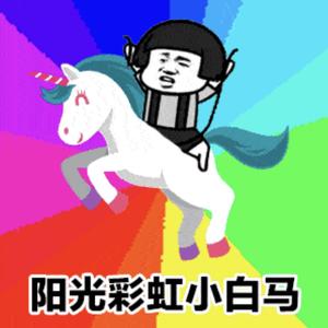 阳光彩虹小白马