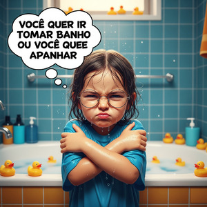 Você quer ir tomar banho ou você quee apanhar
