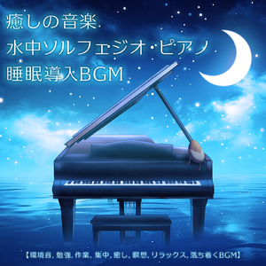 バイノーラルビート 森 睡眠導入ピアノ ストレス解消 (水中)