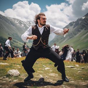 Amodi Mtashi | Georgian Folk Dance Song (Kavkaz Traditional Music)
