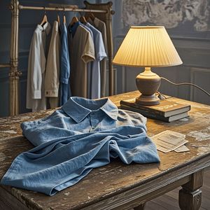 旧衬衫的褶皱-画