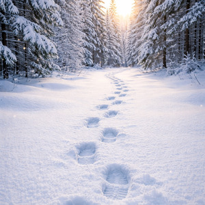 冬の足跡