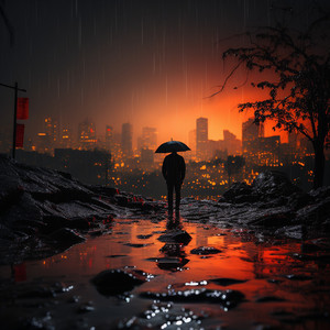 Relajándose En La Serenidad De La Lluvia