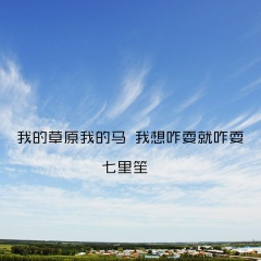 我的草原我的马 我想咋耍就咋耍