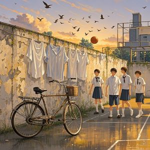 旧单车与白衬衫_易随意而安