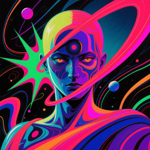 Moon and starts flow