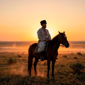 На горе стоял казак он Богу молился