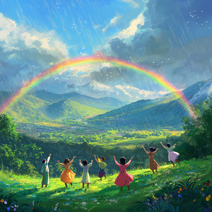 雨上がりの虹とダンス