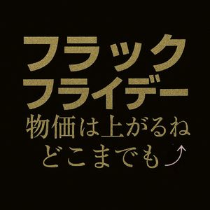 ブラックフライデー―物価は上がるねどこまでも