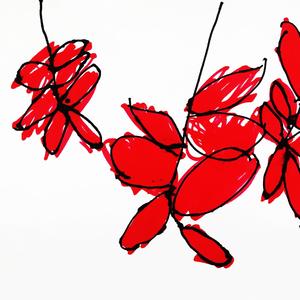 寒露凝白红叶深