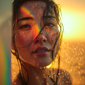 庐山西海的太阳雨