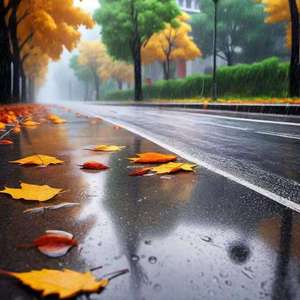 落叶翻过矮墙时