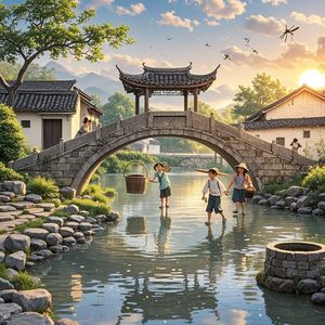 拱桥边的光阴-老山
