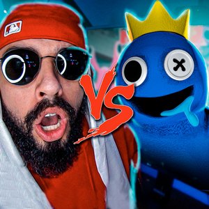 Azul Babão do Roblox (Rainbow Friends) Vs. Mussoumano - Batalha Com Games