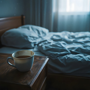 You left your cup beside the bed