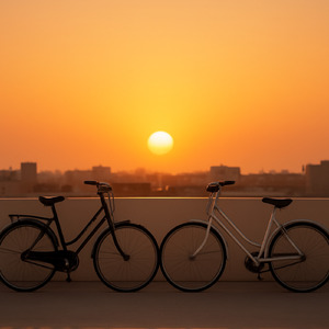 帰り道の空 まだ明るくて