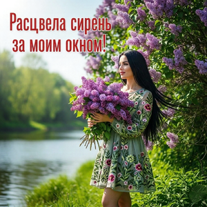 Расцвела сирень за моим окном!