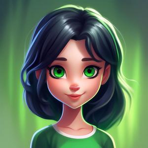 А в неї зелені очі