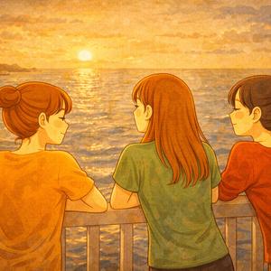 Neon Reflections on the Midnight Pavement