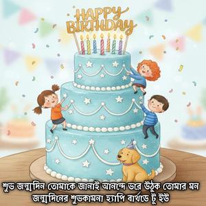 শুভ জন্মদিন তোমাকে জানাই আনন্দে ভরে উঠুক তোমার মন জন্মদিনের শুভকামনা হ্যাপি বার্থডে টু ইউ | Happy Birthday To You Cake Wishes Shubho Jonmodin Jonmodiner Shubho Kamona