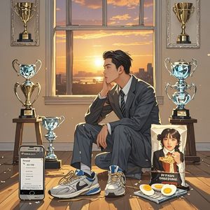 奖杯与旧照片_风落轻轻