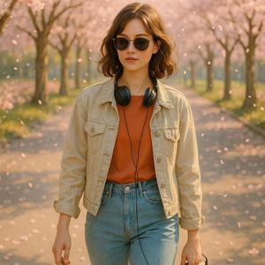 桜舞う道のメロディ