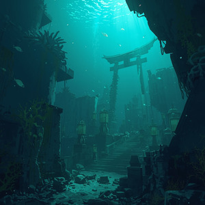 深海に眠る古都 ― 蒼の神殿