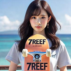 波の上を skimface