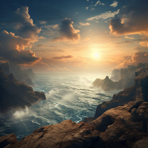 Meditative Seas' Gentle Murmur