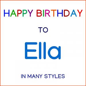 Happy Birthday To Ella - Hard Rock