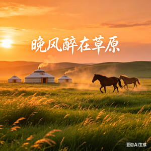 晚风醉在草原