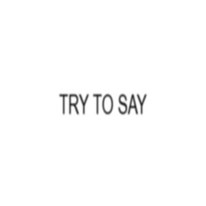 TRY TO SAY