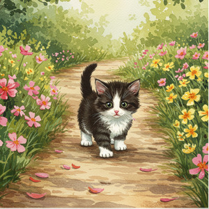 カフェスタイル風/子猫の散歩道