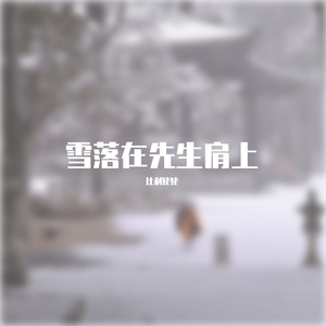 雪落在先生肩上