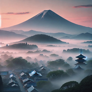 霧の朝景