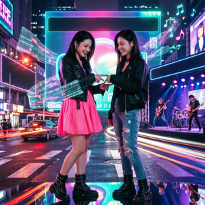 这个女生有点酷