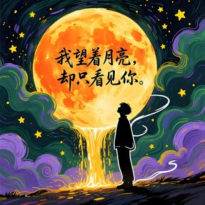 我望着月亮，却只看见你-v1