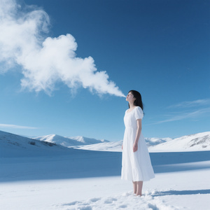 白い息が空に溶けてく
