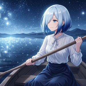 星月夜に漕ぎ出す舟