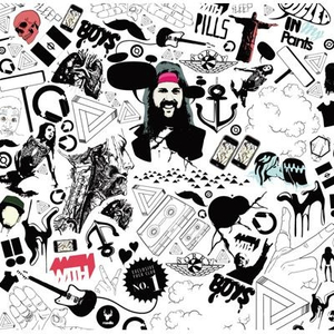 a clown drawns his self-portrait