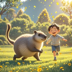 卡皮巴拉你别跑_幸运的一撇一捺