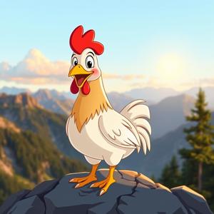 Chicken sings KouKou Kouu