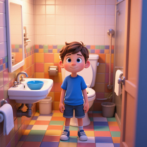 혼자 화장실 가요